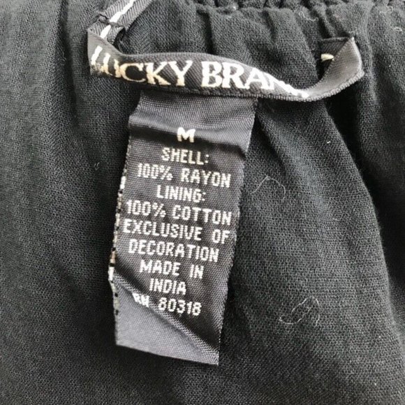 Gorgeous Lucky Brand Mini Black Embroidered Pull-On Skirt - Size Medium - Picture 6 of 6